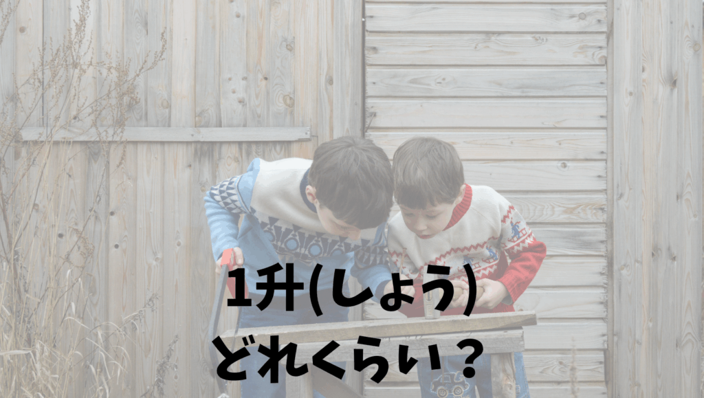 1升はどれくらい？一升瓶・米・醤油の量と重さを早見表で簡単解説 | どれくらい雑学
